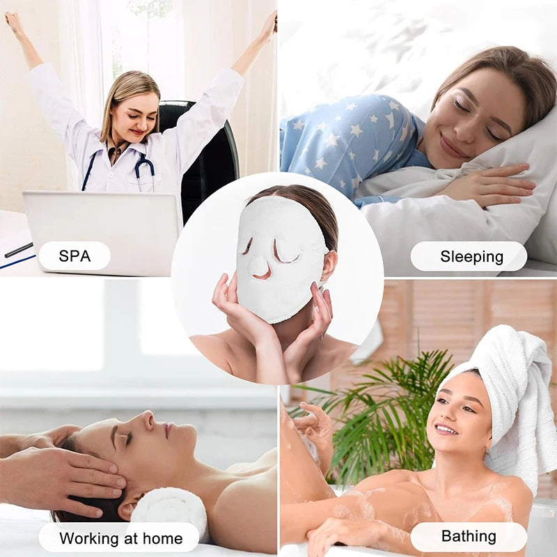 Hot Compress Towel Hanging Ear Soft Skin-Friendly Steam Heating Cold Hot Compress Face Towel Wet Compress Irrigation Face Towel